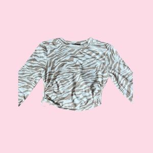 Zebra backless crop top